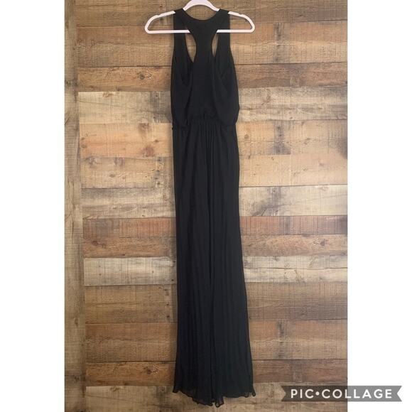 Tart Downey Sheer Chiffon Sleeveless Racerback Maxi Dress Solid Black Size XS - Picture 6 of 10